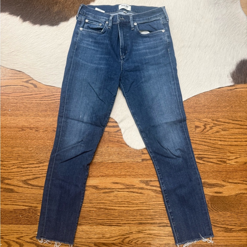 Agolde Dark Blue Skinny Jeans for Men